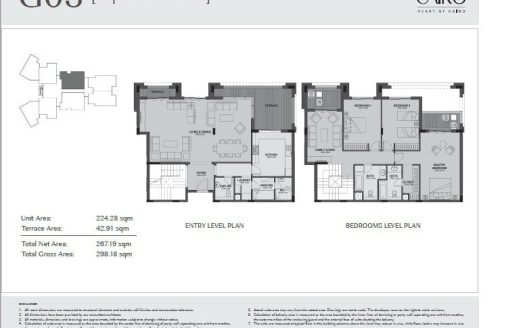 Uptown Cairo, duplex with garden 295m 3 bedrooms fully furnished for Sale/Rent